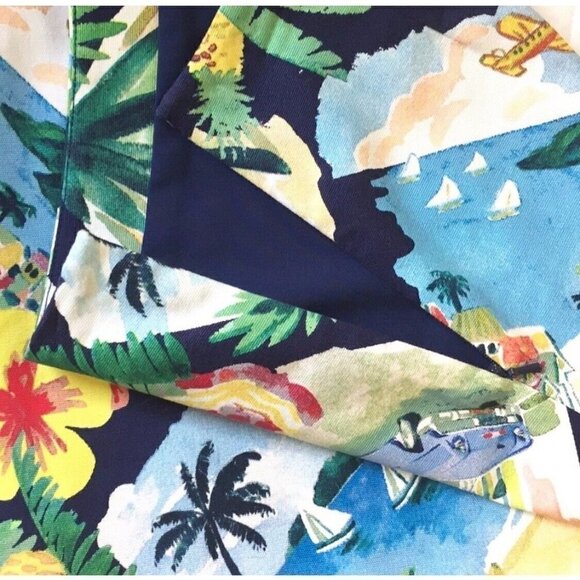 Talbots Sz 4 Flamingo Tropical Scene Hawaiian Print s Pencil Skirt Womens - Picture 8 of 14